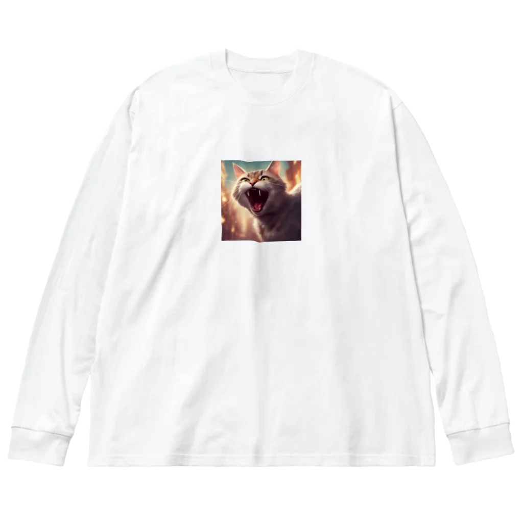 Usemod73の威嚇するねこ Big Long Sleeve T-Shirt