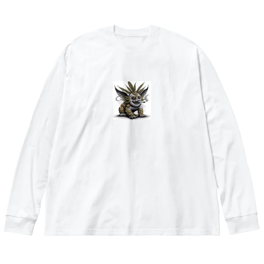 sunofamino420のganja devil's messenger ビッグシルエットロングスリーブTシャツ