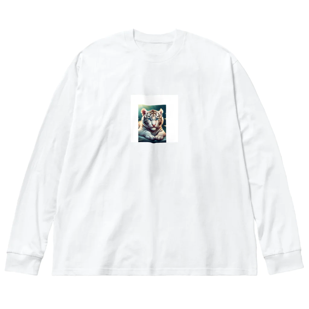 rentorataの可愛いホワイトタイガー Big Long Sleeve T-Shirt