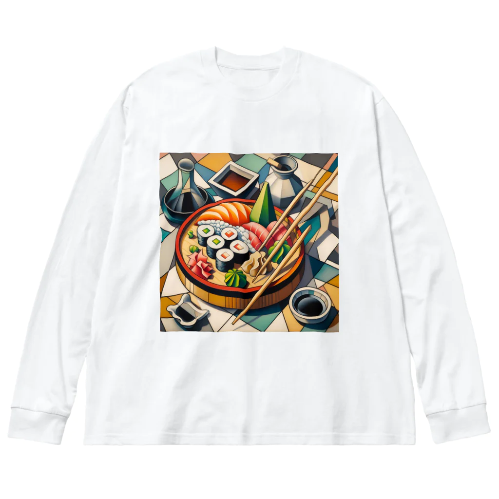 happiness_shopの江戸前の寿司をピカソ風にアレンジ Big Long Sleeve T-Shirt