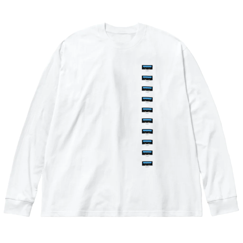 kimchinのずらりと並んだUSBポート Big Long Sleeve T-Shirt