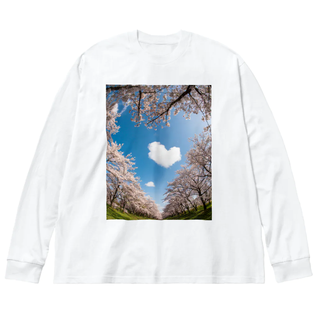 ぱんだまんのダブルハート Big Long Sleeve T-Shirt