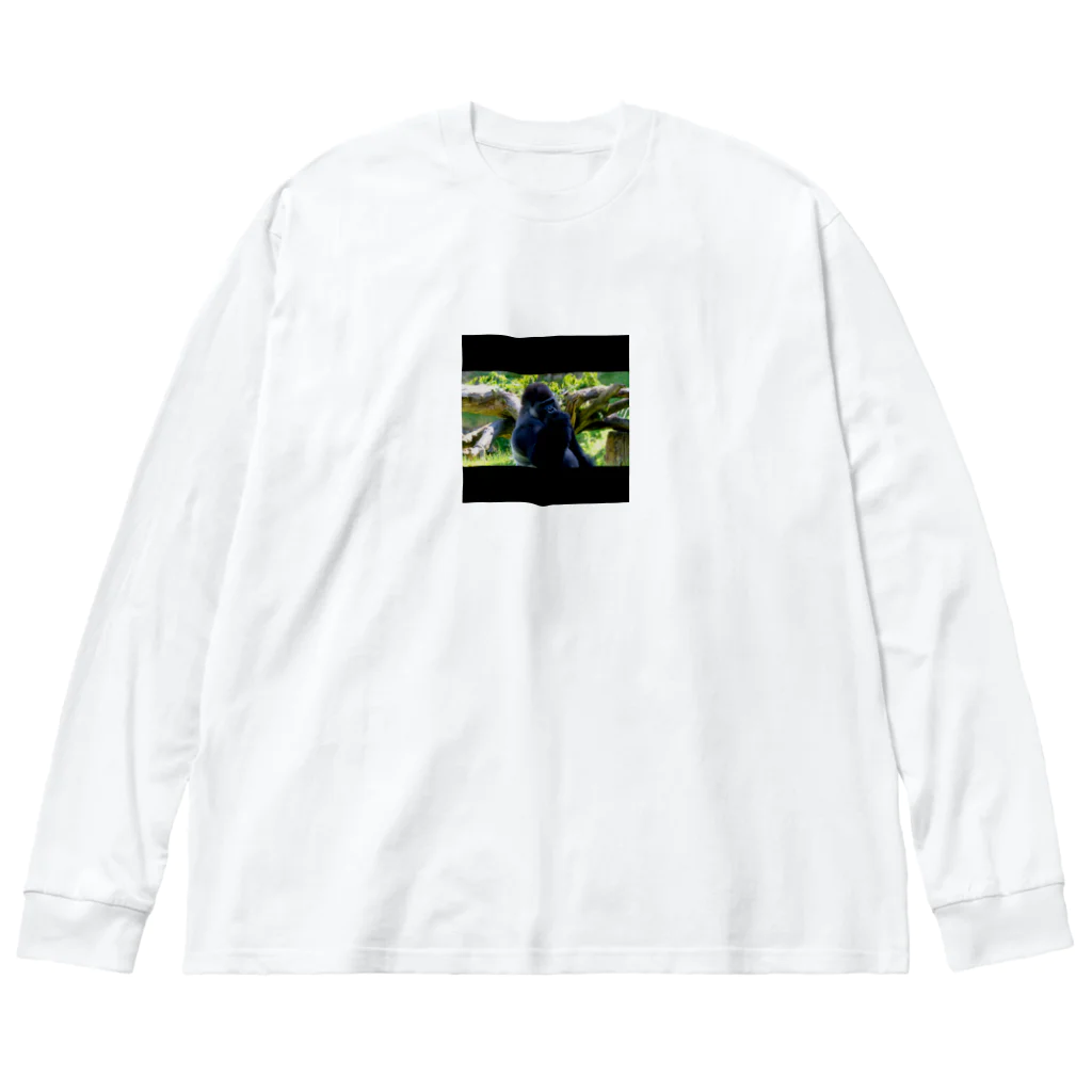 sei-goの「ジャングルを散歩しているゴリラ」 Big Long Sleeve T-Shirt