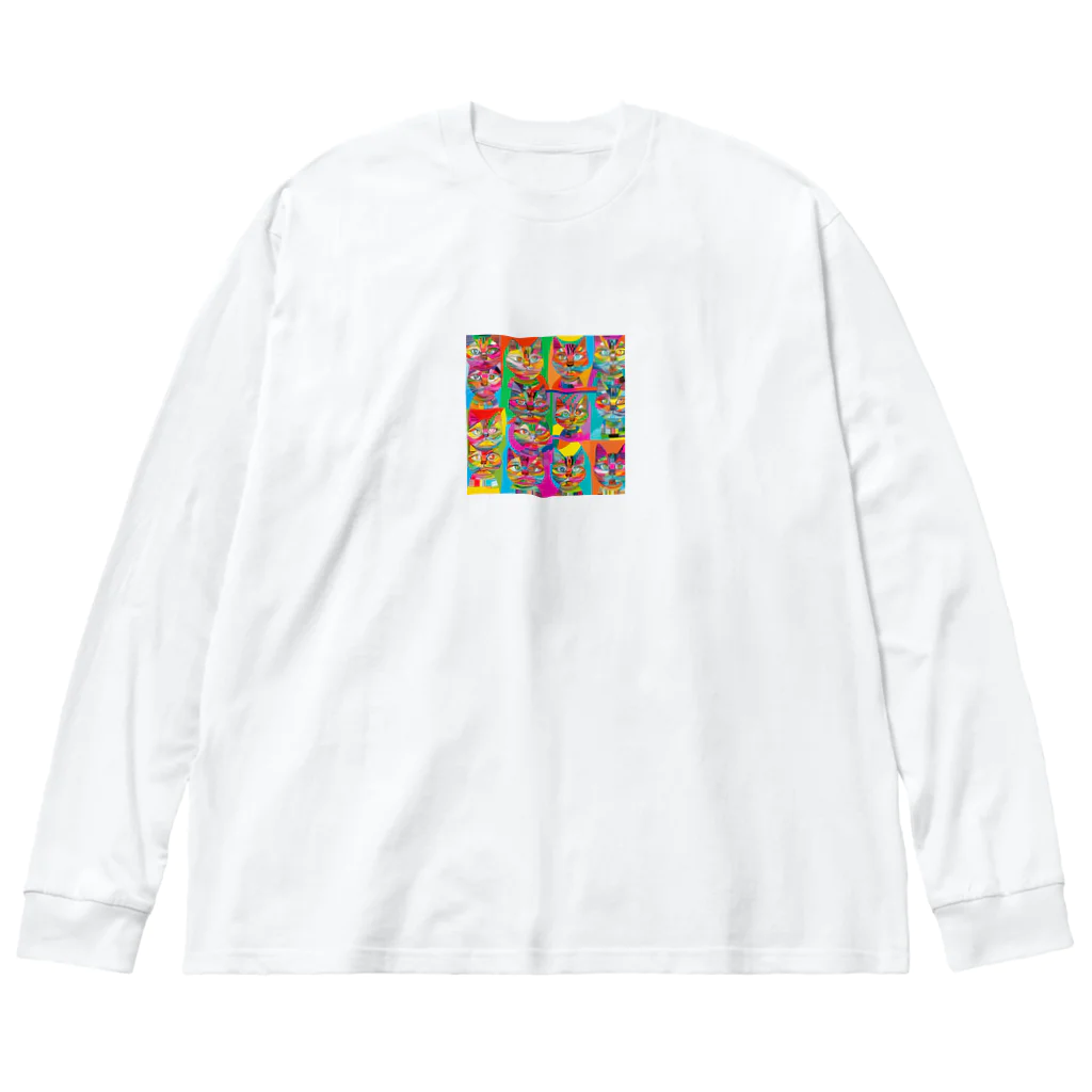 MEGROOVEの猫アート🐱 Big Long Sleeve T-Shirt