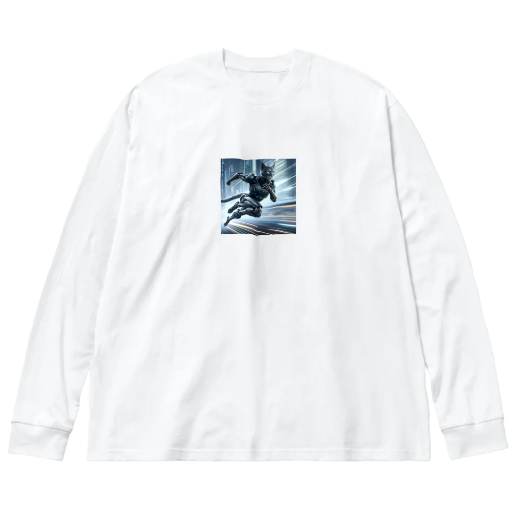 lonely_wolfの閃光を切り裂くチーター・ブレード Big Long Sleeve T-Shirt