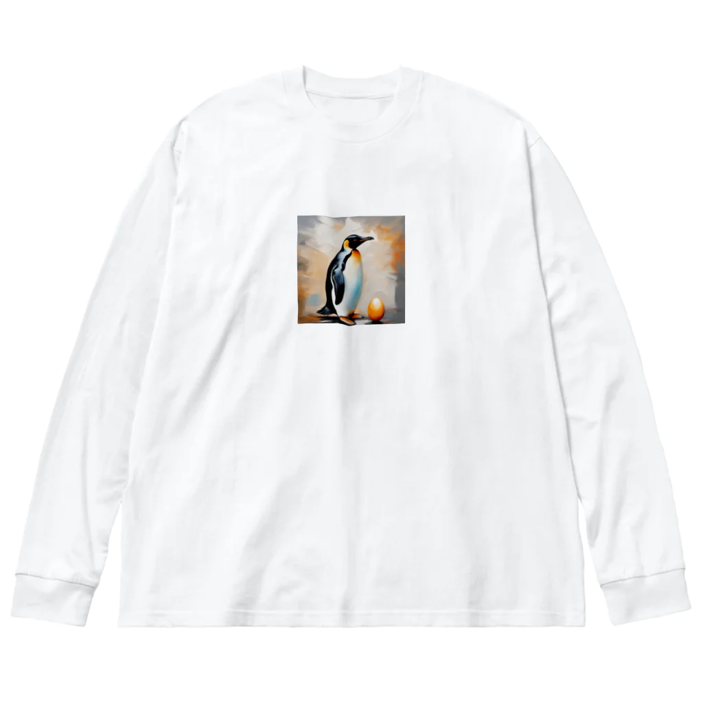 akipen76の卵を温かく見守っているペンギン Big Long Sleeve T-Shirt