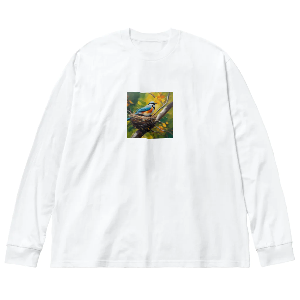 sora377の営巣している鳥 Big Long Sleeve T-Shirt