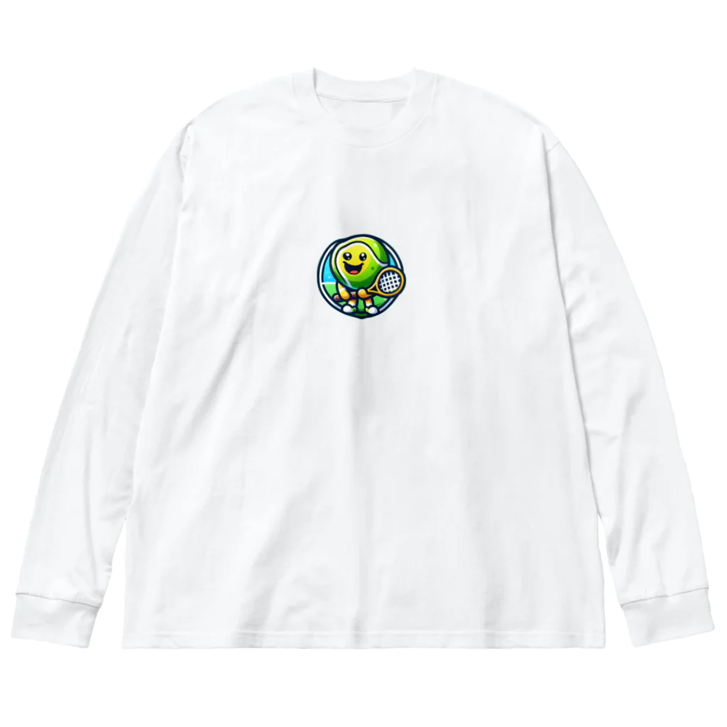 パグとプードルのテニスボールキャラクター Big Long Sleeve T-Shirt