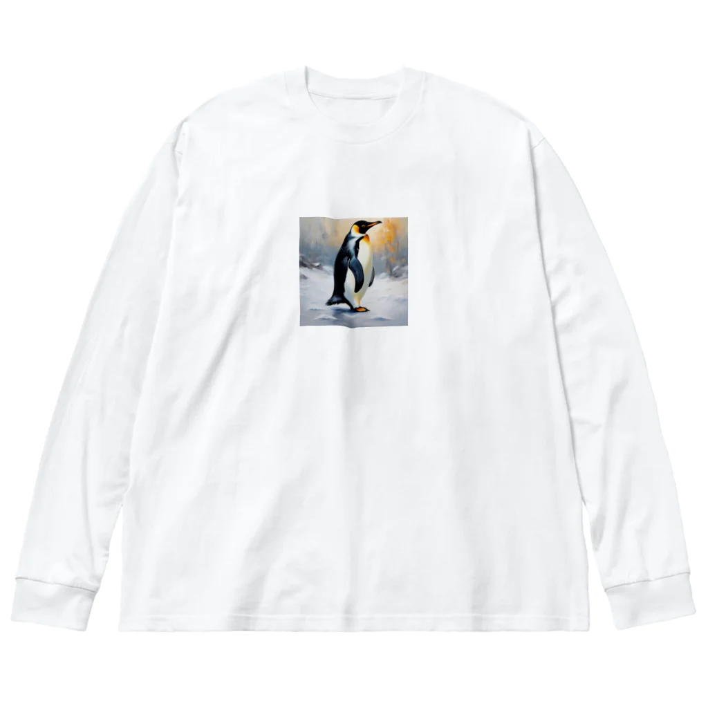 akipen76の困難に立ち向かう勇敢なペンギン Big Long Sleeve T-Shirt