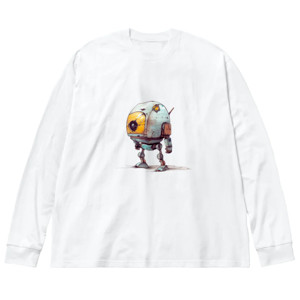 Sachi0625のレトロ戦闘ロボットＲ ビッグシルエットロングスリーブTシャツ