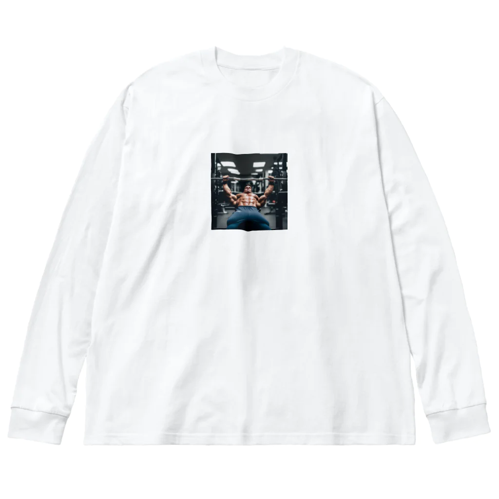 masa11253345の筋トレの定番、ベンチプレス！ Big Long Sleeve T-Shirt