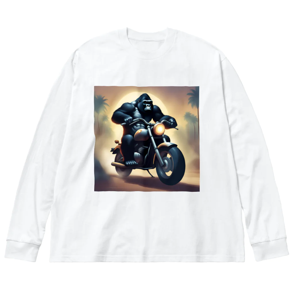 razurizuのバイクを盗んで走り出すゴリラ Big Long Sleeve T-Shirt