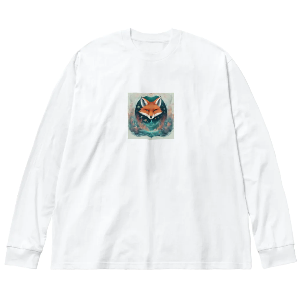 ブルーレイの深海を想う狐 Big Long Sleeve T-Shirt