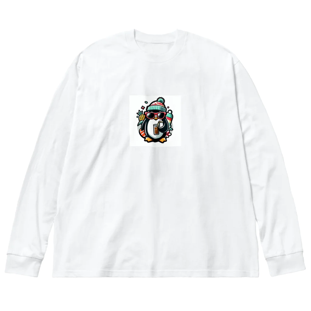 ankoro_mochiのサングラスペンギン ビッグシルエットロングスリーブTシャツ