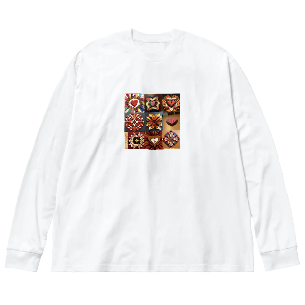 rit=ndの和の華 ビッグシルエットロングスリーブTシャツ