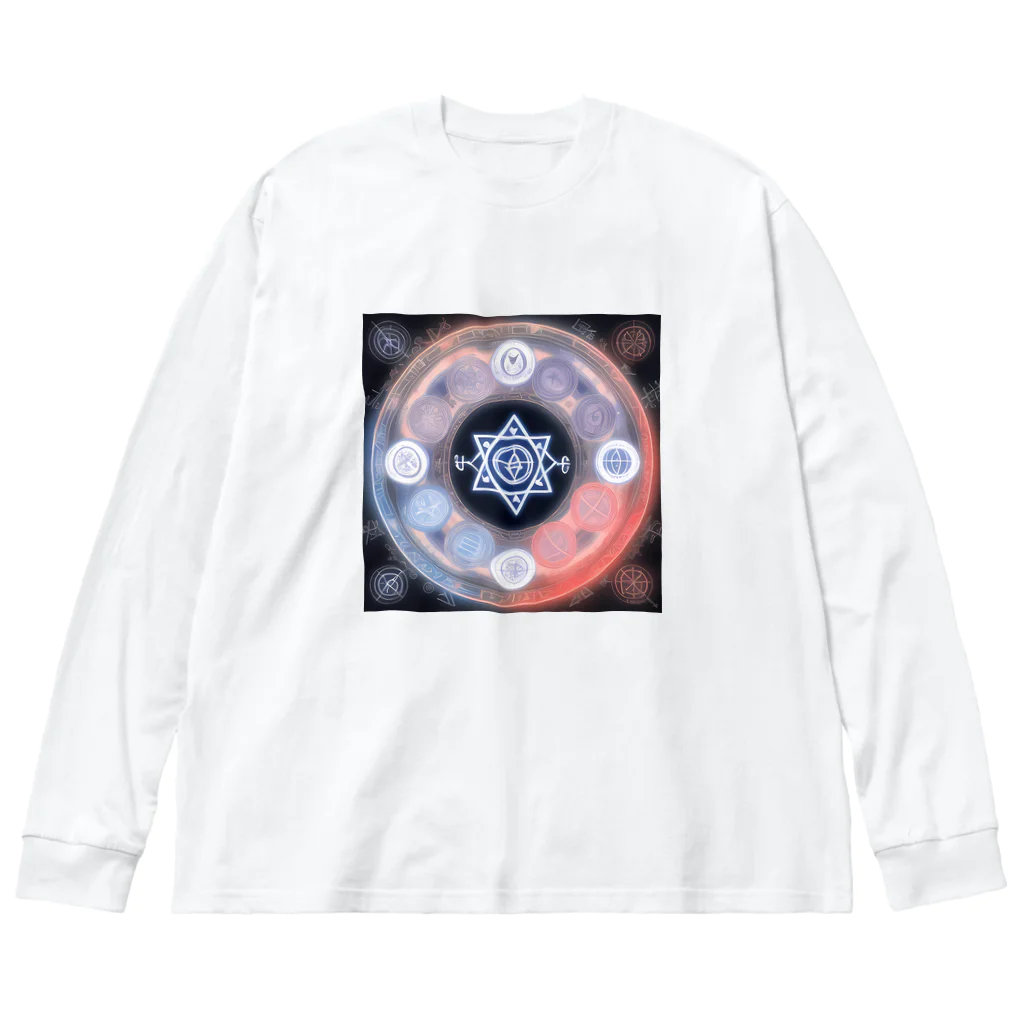 幻想の館の不思議模様・円 Big Long Sleeve T-Shirt