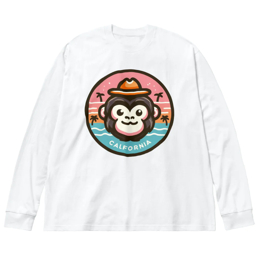 Omiya_ JAP_038のRCW_Gorilla_California ビッグシルエットロングスリーブTシャツ