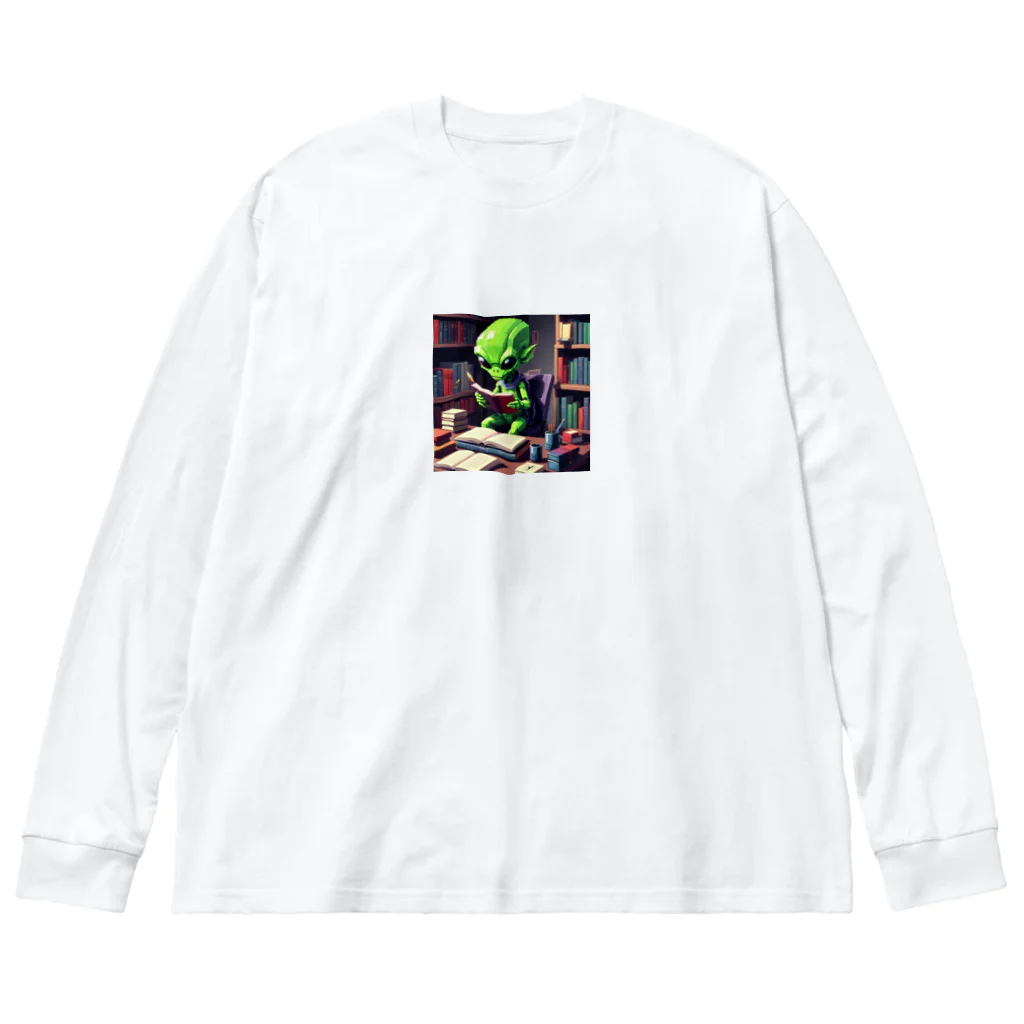 エイリアンストアの勉強する宇宙人 Big Long Sleeve T-Shirt