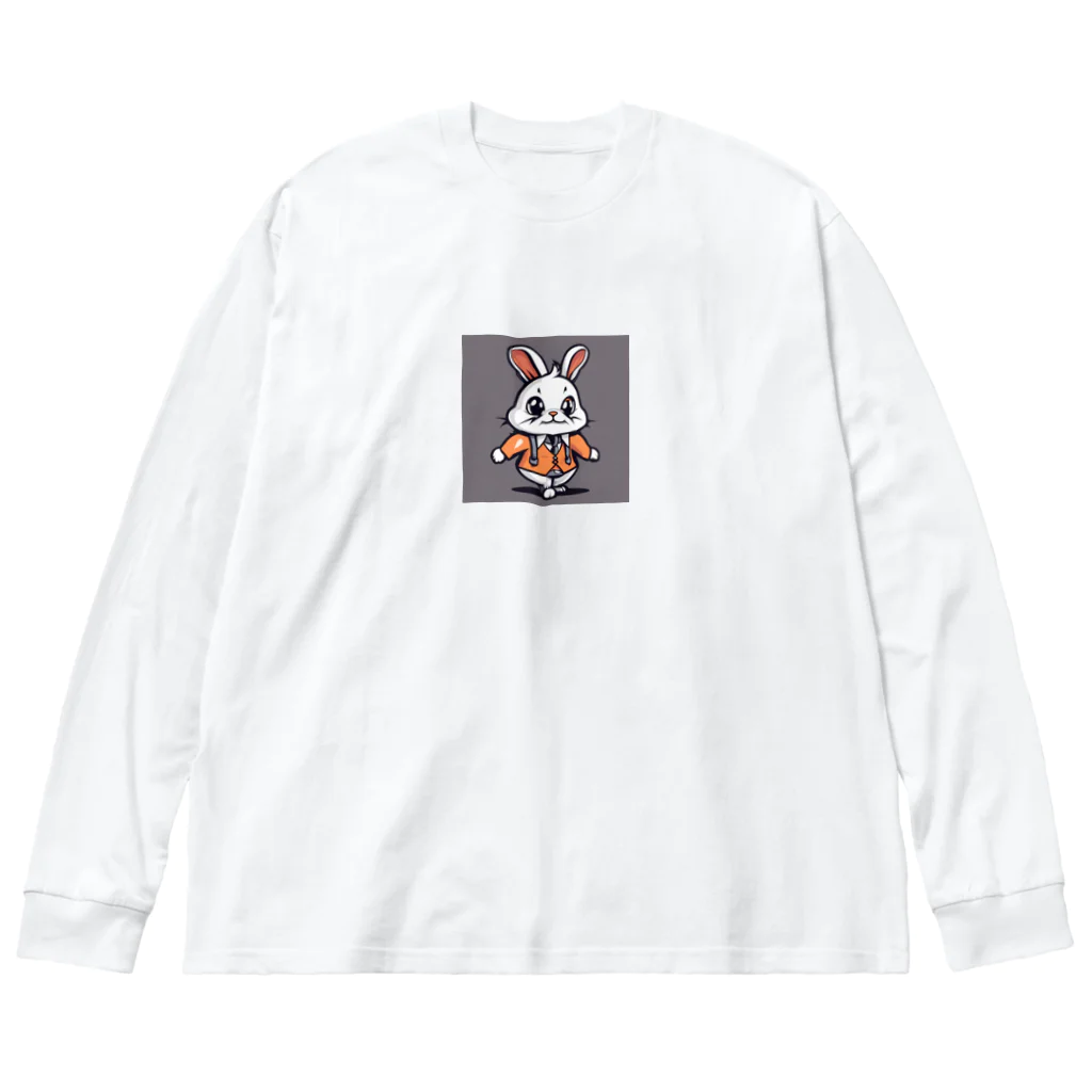 しろまるのふわふわフロッピー ビッグシルエットロングスリーブTシャツ