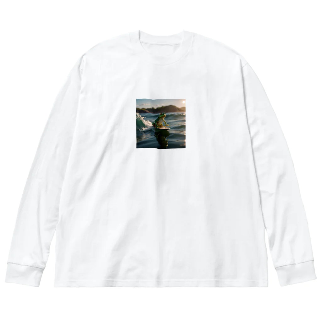 Shuji Nのカエルがサーフィン Big Long Sleeve T-Shirt