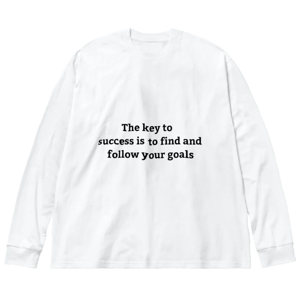 positive_poem05の成功の鍵は、自分の目標を見つけ、それに従うことである ビッグシルエットロングスリーブTシャツ