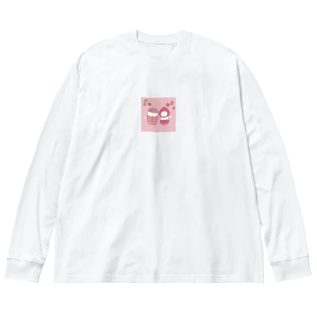 ‪︎‬♥︎sumin‪︎‬♥︎のいちごなうさぎ ビッグシルエットロングスリーブTシャツ