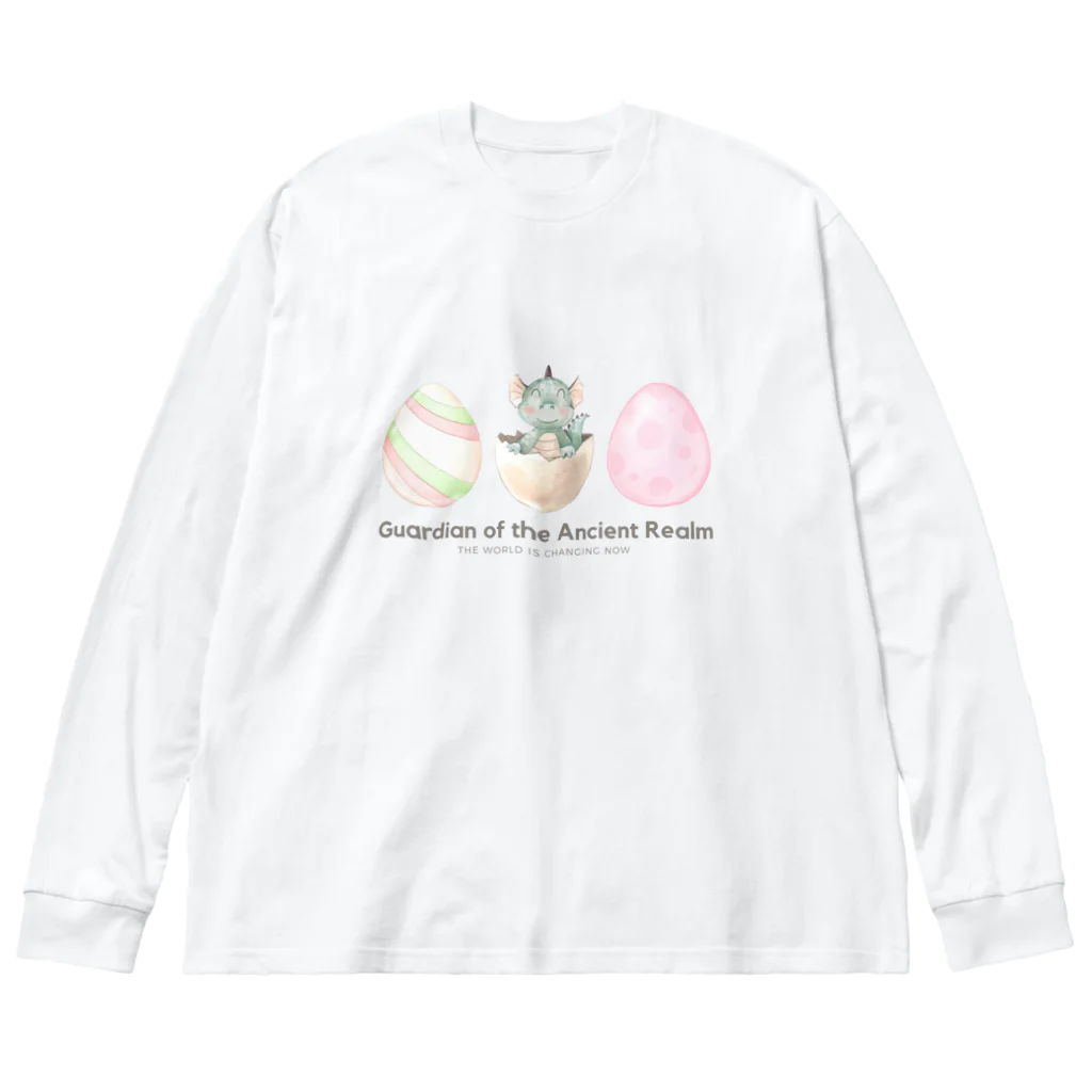 龍神の龍のたまご ビッグシルエットロングスリーブTシャツ