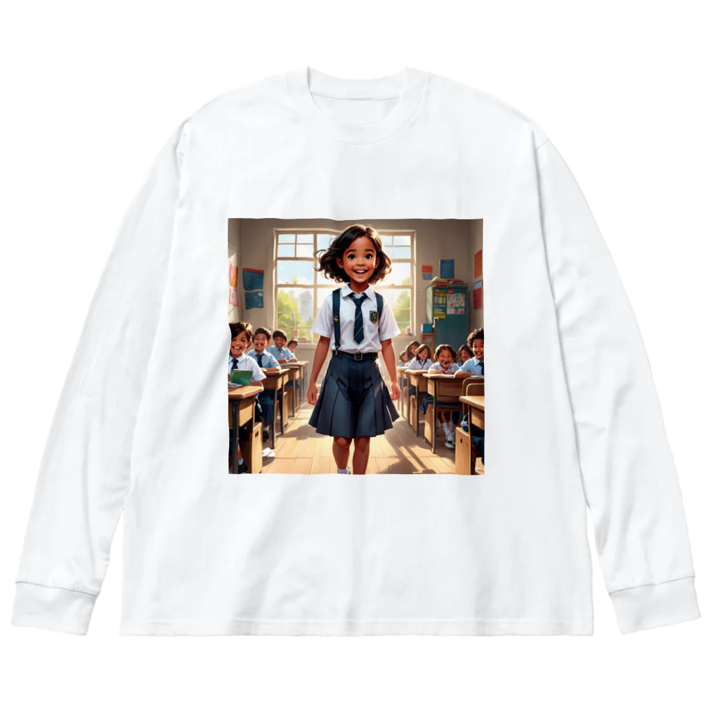 terurun19の海外の小学生 ビッグシルエットロングスリーブTシャツ