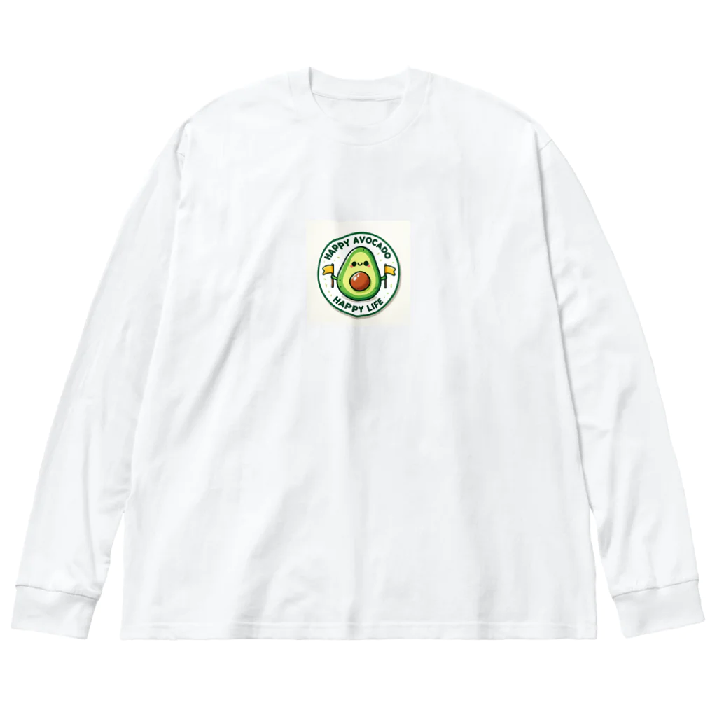 Happy-AvocadoのHappy Avocado 2 ビッグシルエットロングスリーブTシャツ