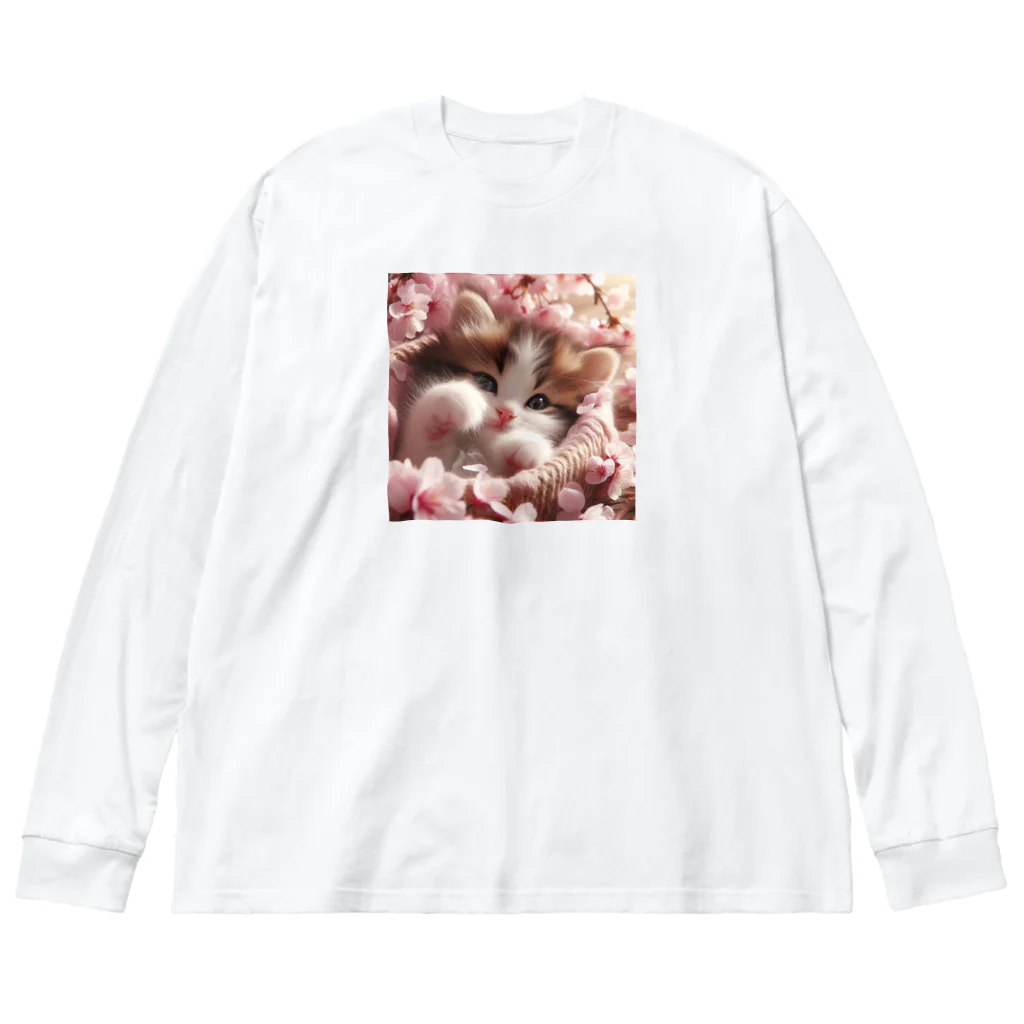 Chimetimeの桜と子猫 Big Long Sleeve T-Shirt