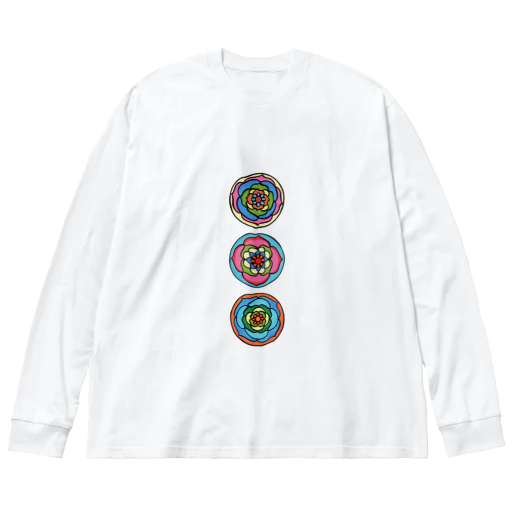 yonaのハッピーマンダラのyonaのハッピーマンダラ Big Long Sleeve T-Shirt