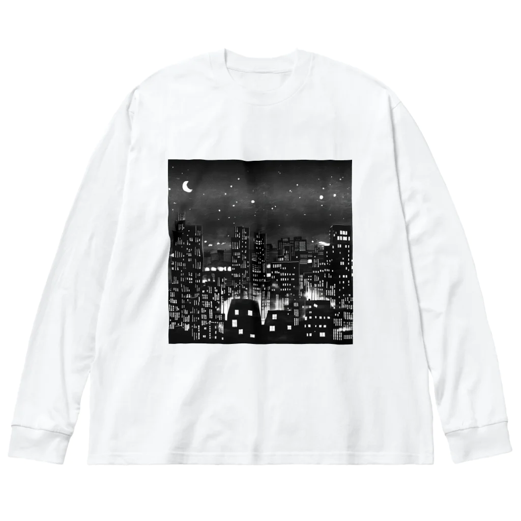 MEGROOVEの都会の夜景🏙 ビッグシルエットロングスリーブTシャツ