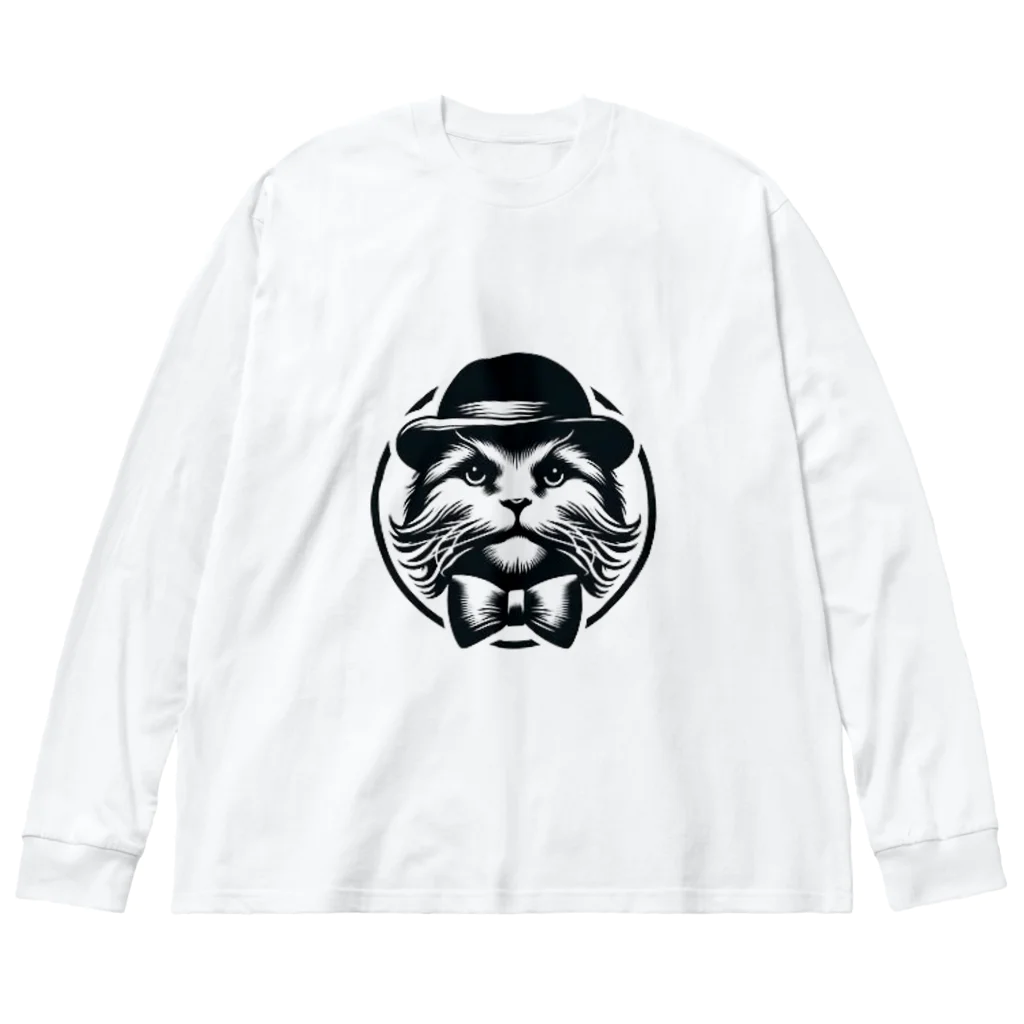 アニマルアーティファクトのジェントルねこ Big Long Sleeve T-Shirt