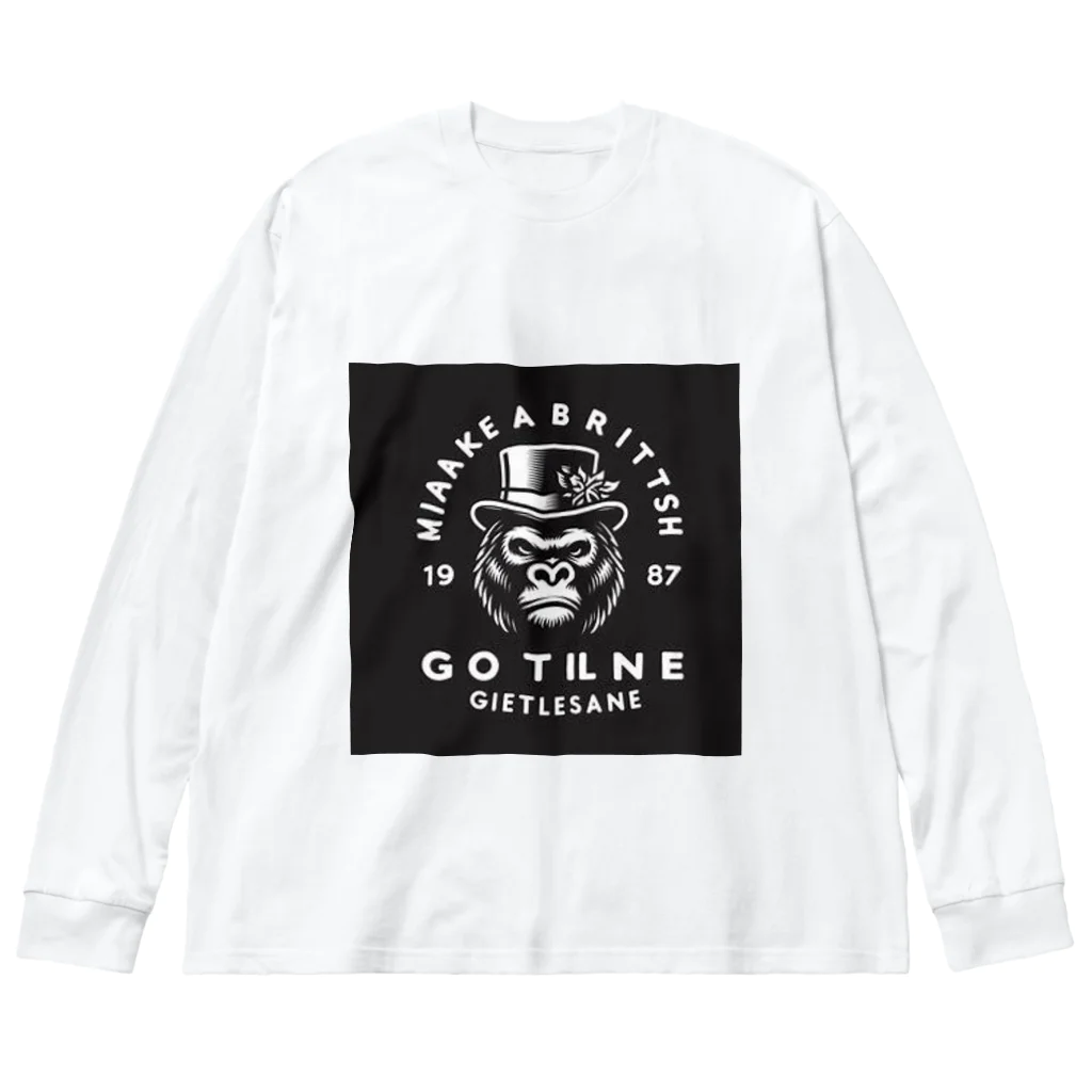 アニマルアーティファクトのジェントルなゴリラ Big Long Sleeve T-Shirt