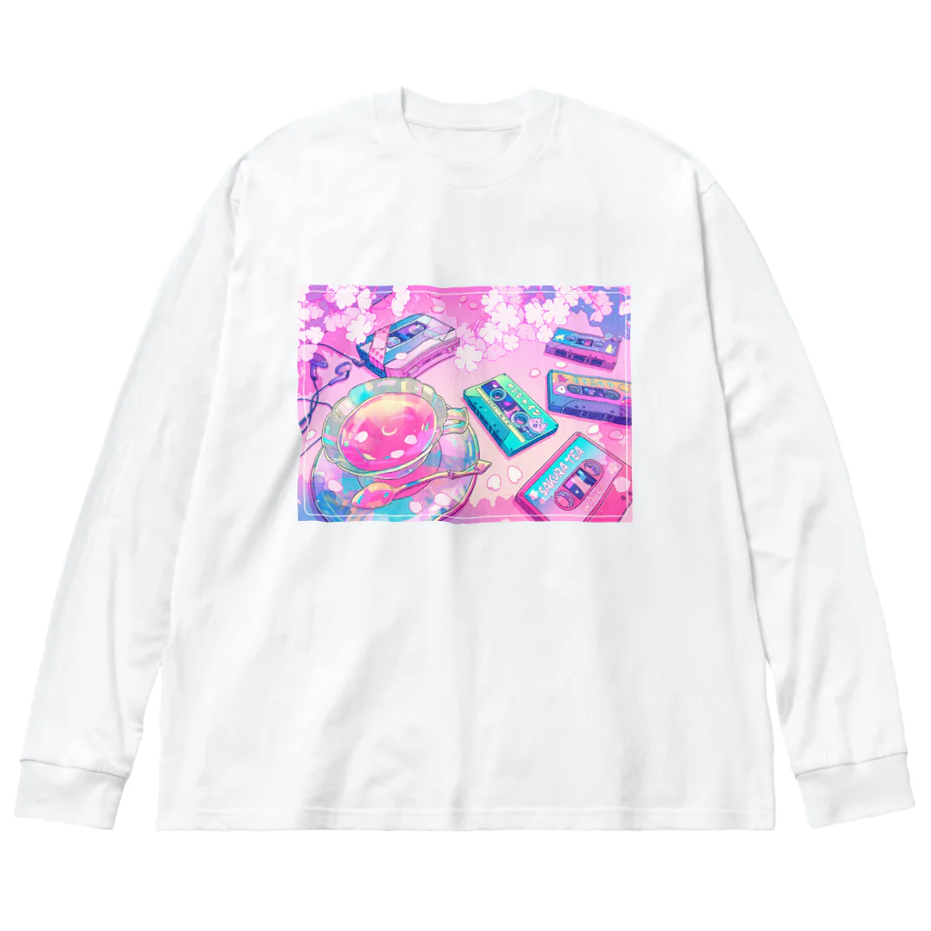 waccaのSAKURA TEA ビッグシルエットロングスリーブTシャツ