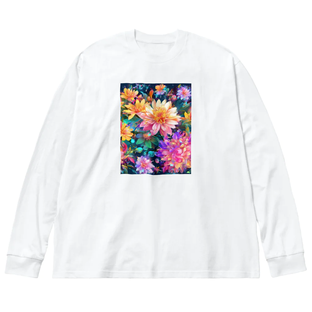 モノモノクローゼットの花々 Big Long Sleeve T-Shirt