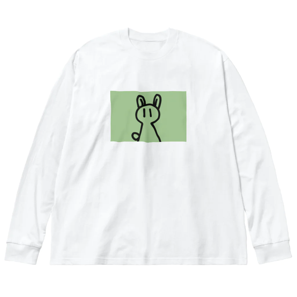 納豆ごはんのウサココスプレをするコンセント君（緑） Big Long Sleeve T-Shirt