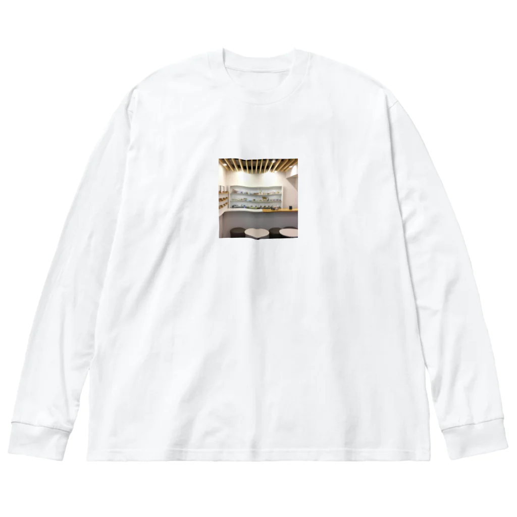 katsuki_toyotaのカフェイラストくん ビッグシルエットロングスリーブTシャツ