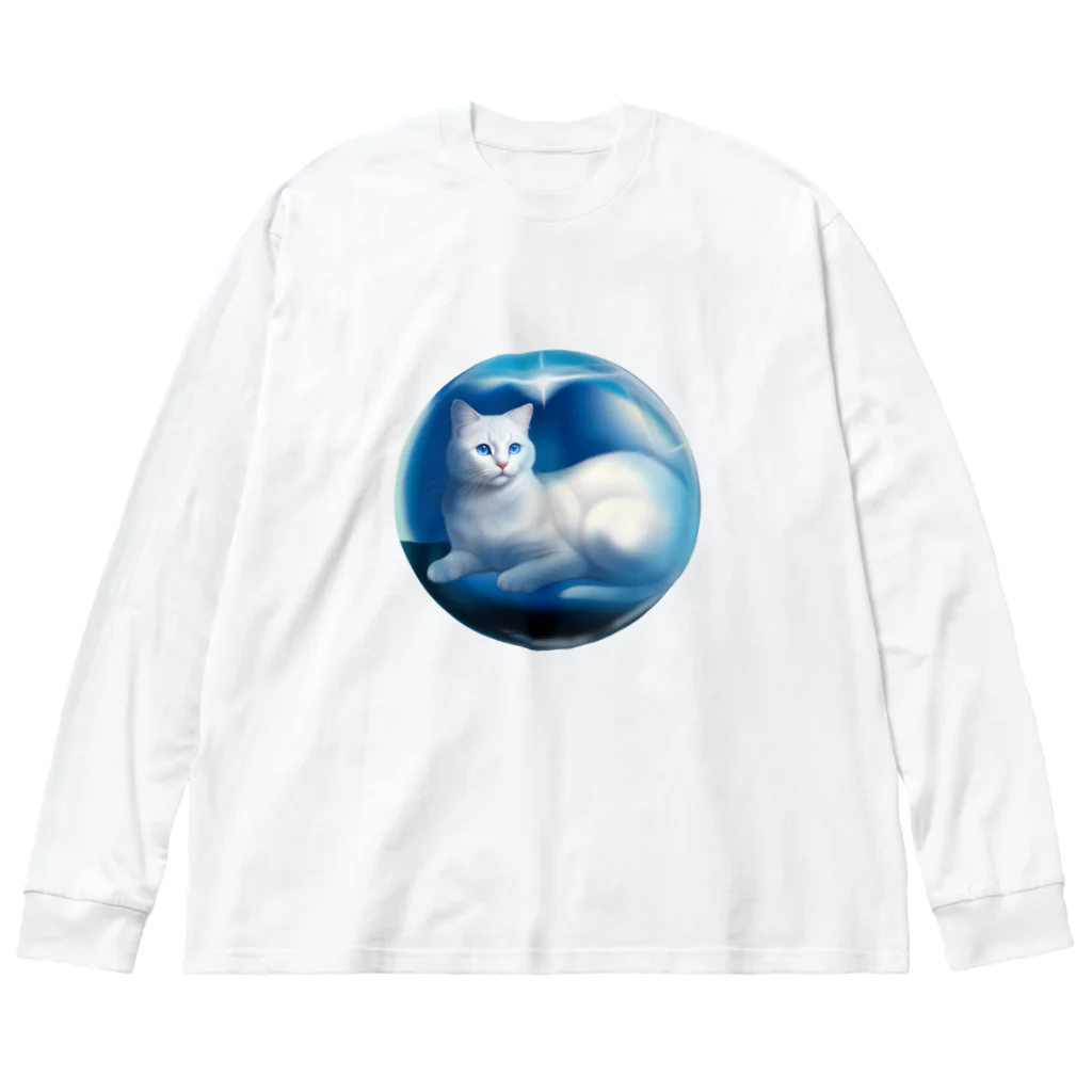 Sacret Animals in your headのSecret CAT in your head 聖なる猫 Big Long Sleeve T-Shirt