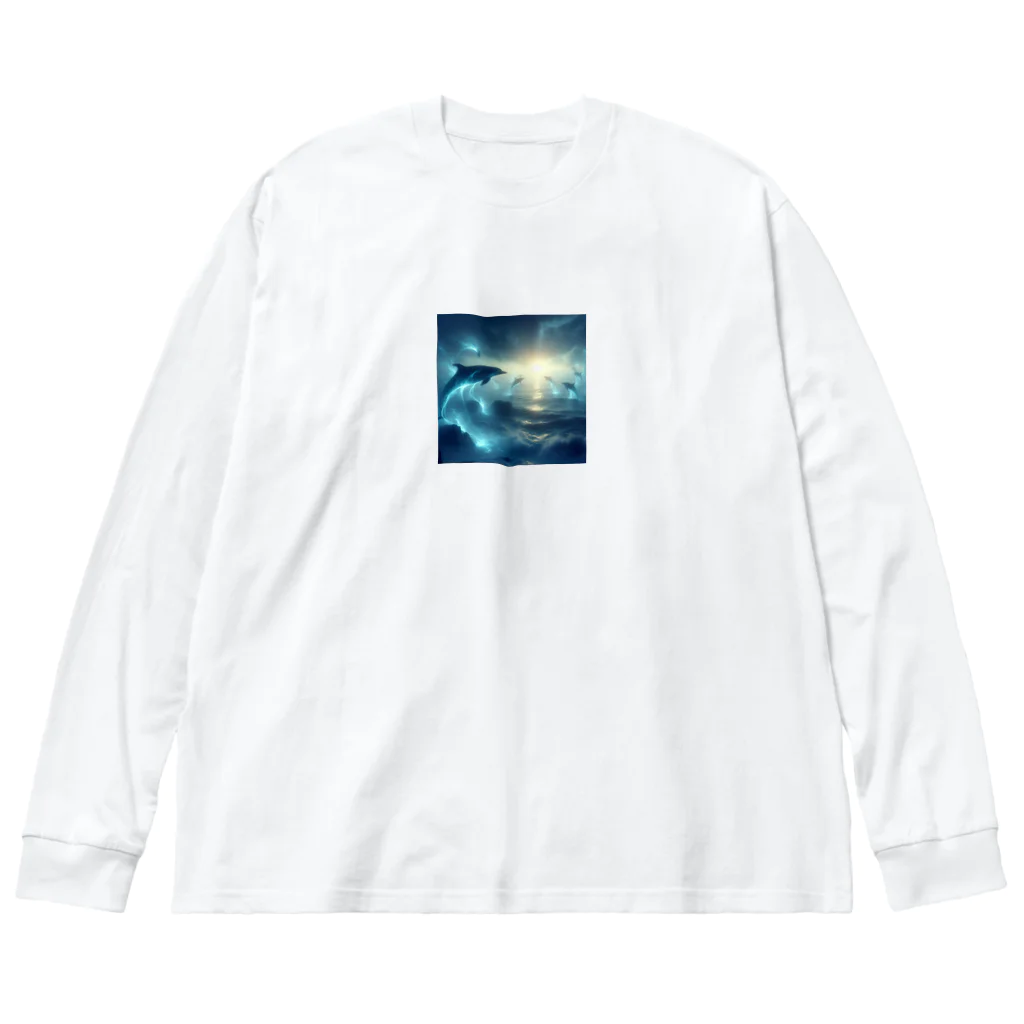 animalsの神秘的なイルカ Big Long Sleeve T-Shirt