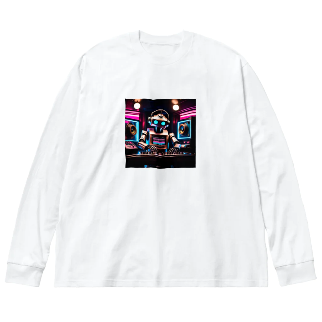 パワドラのDJロボット1 ビッグシルエットロングスリーブTシャツ