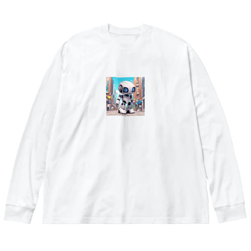 Freedomの可愛いロボットのイラストグッズ Big Long Sleeve T-Shirt