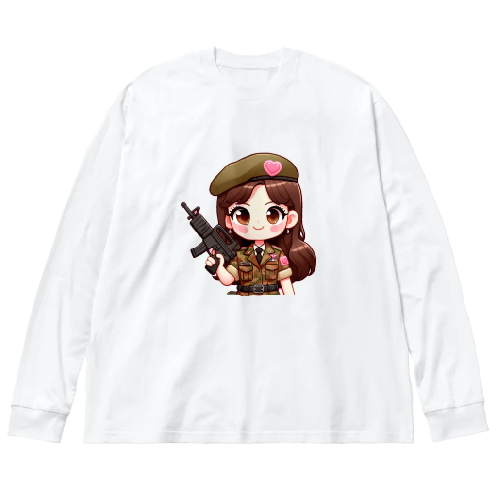 WakuWakustoreのarmy girl Big Long Sleeve T-Shirt