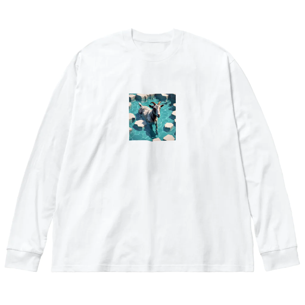 かてこの洋服販売所のWater goat 2 Big Long Sleeve T-Shirt