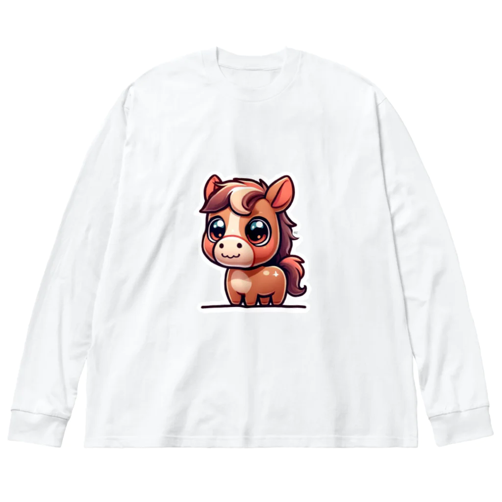 アニマルファッションのスーパーホース菜々美 Big Long Sleeve T-Shirt