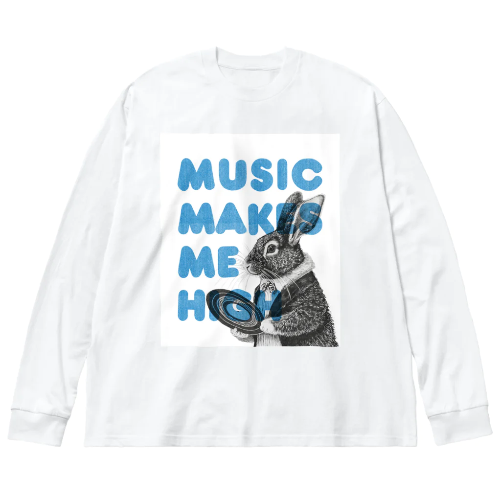 RainbowFam PlusのMusic Makes Me High Big Long Sleeve T-Shirt