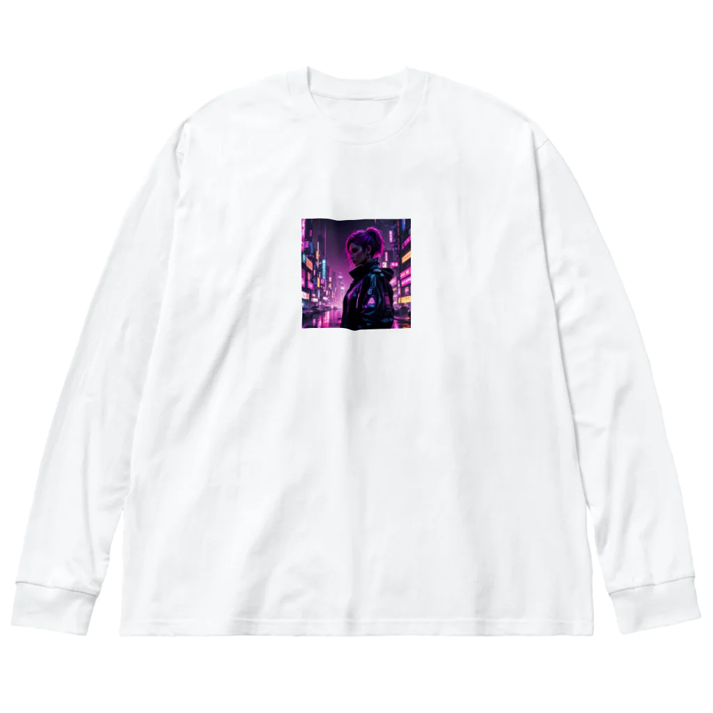 WataAmeProjectのネオン幻想: 運命を背負う者 Big Long Sleeve T-Shirt