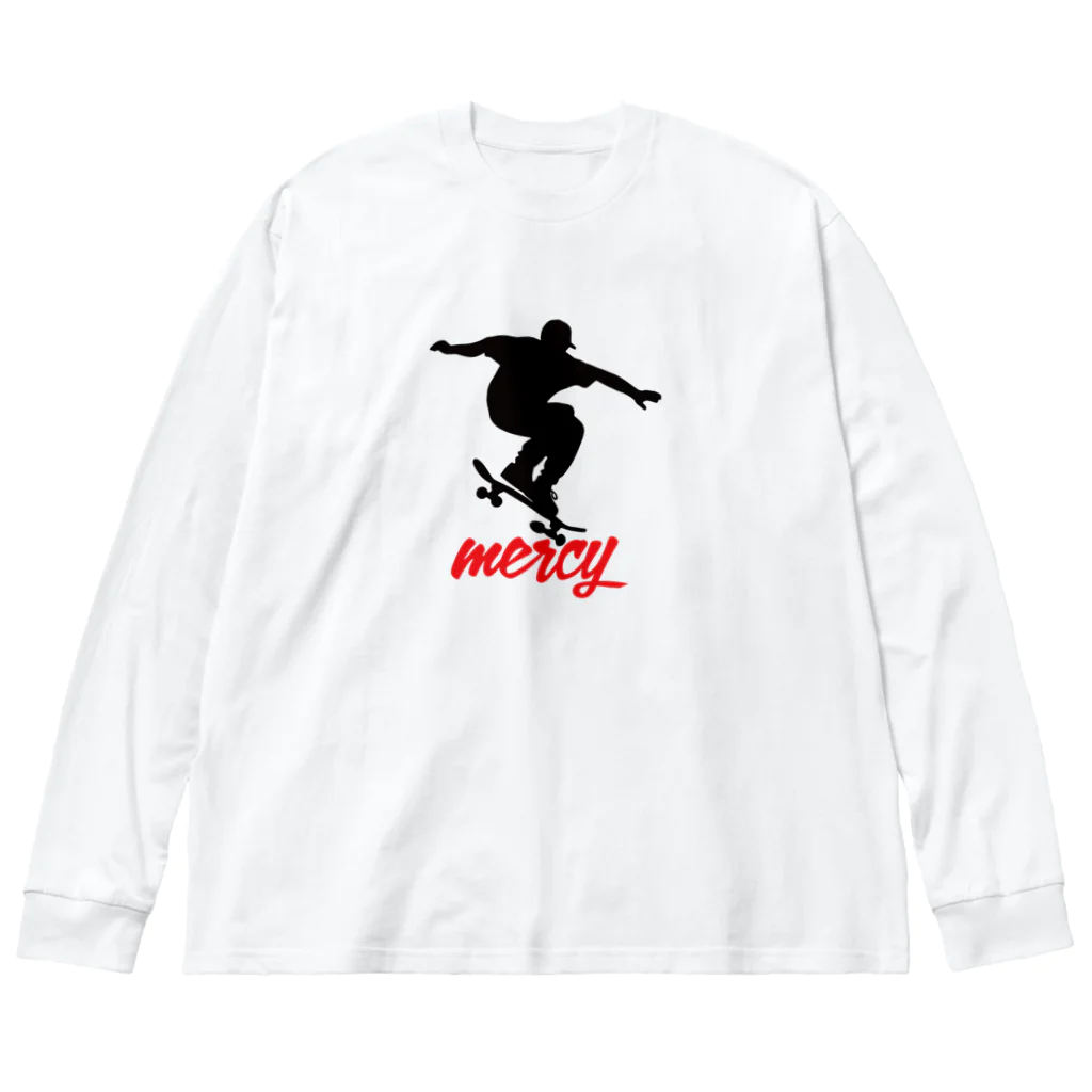 MERCYのスケートボードA🛹フロントデザイン ビッグシルエットロングスリーブTシャツ