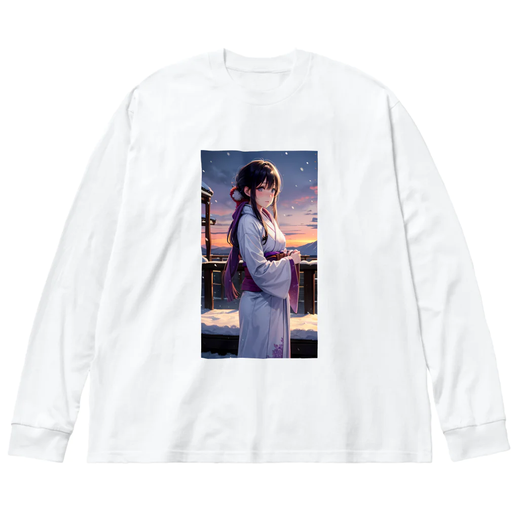 kimono_musume  AI artのscene5 ビッグシルエットロングスリーブTシャツ