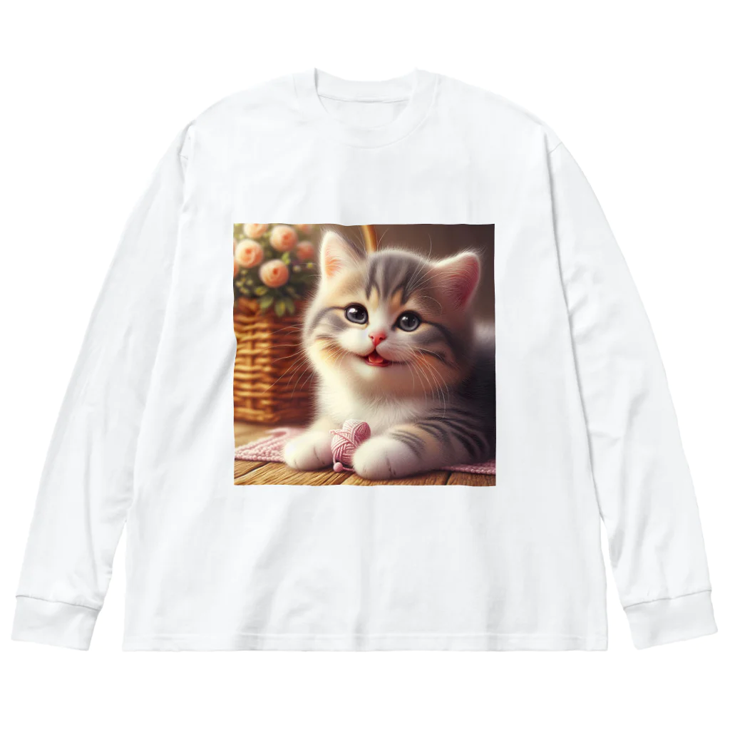 kangekiの遊ぶにゃんこNo.4 Big Long Sleeve T-Shirt